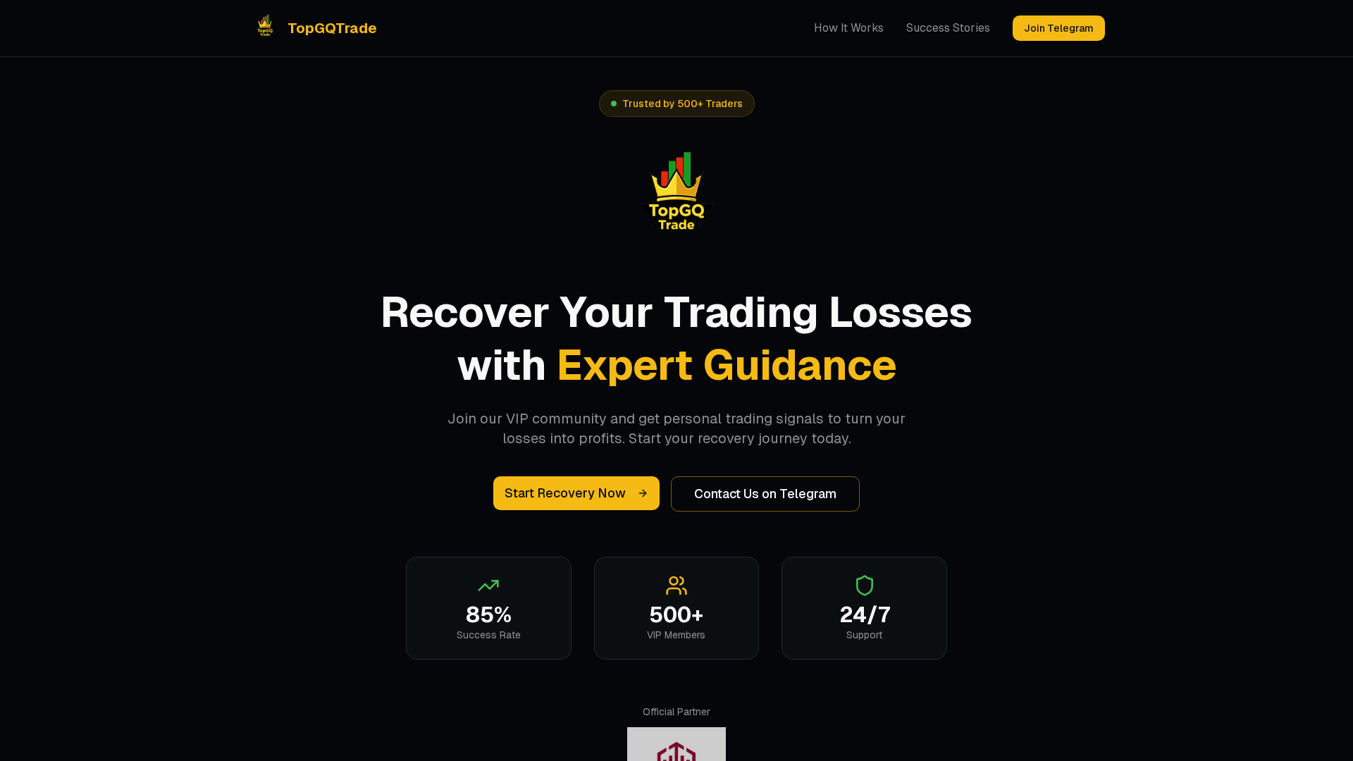 Screenshot of topgqtrade.com