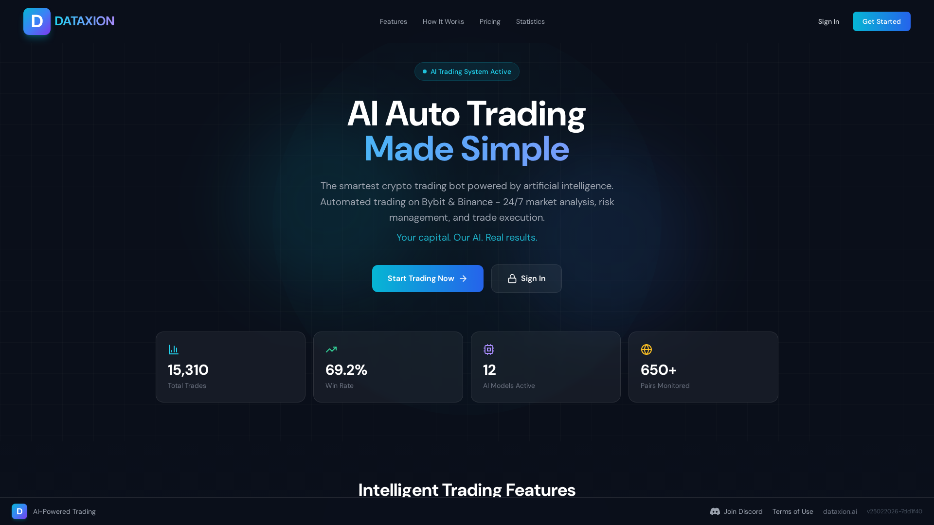 Screenshot of dataxion.ai