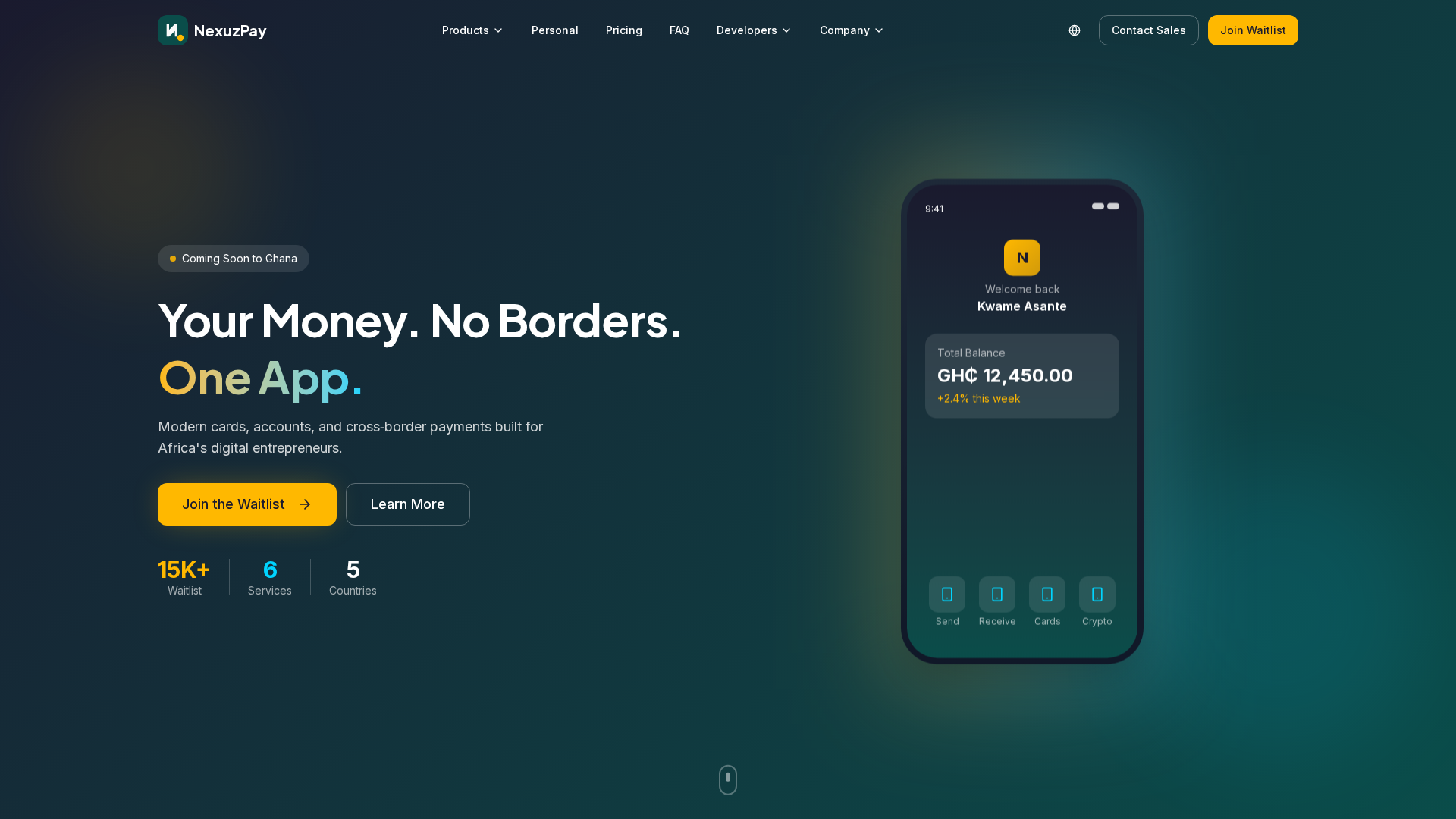 Screenshot of nexuzpayz.com