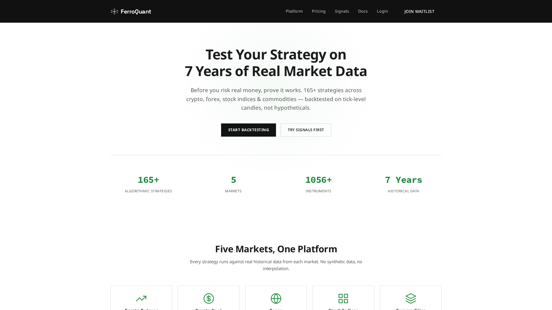 Screenshot of ferroquant.com