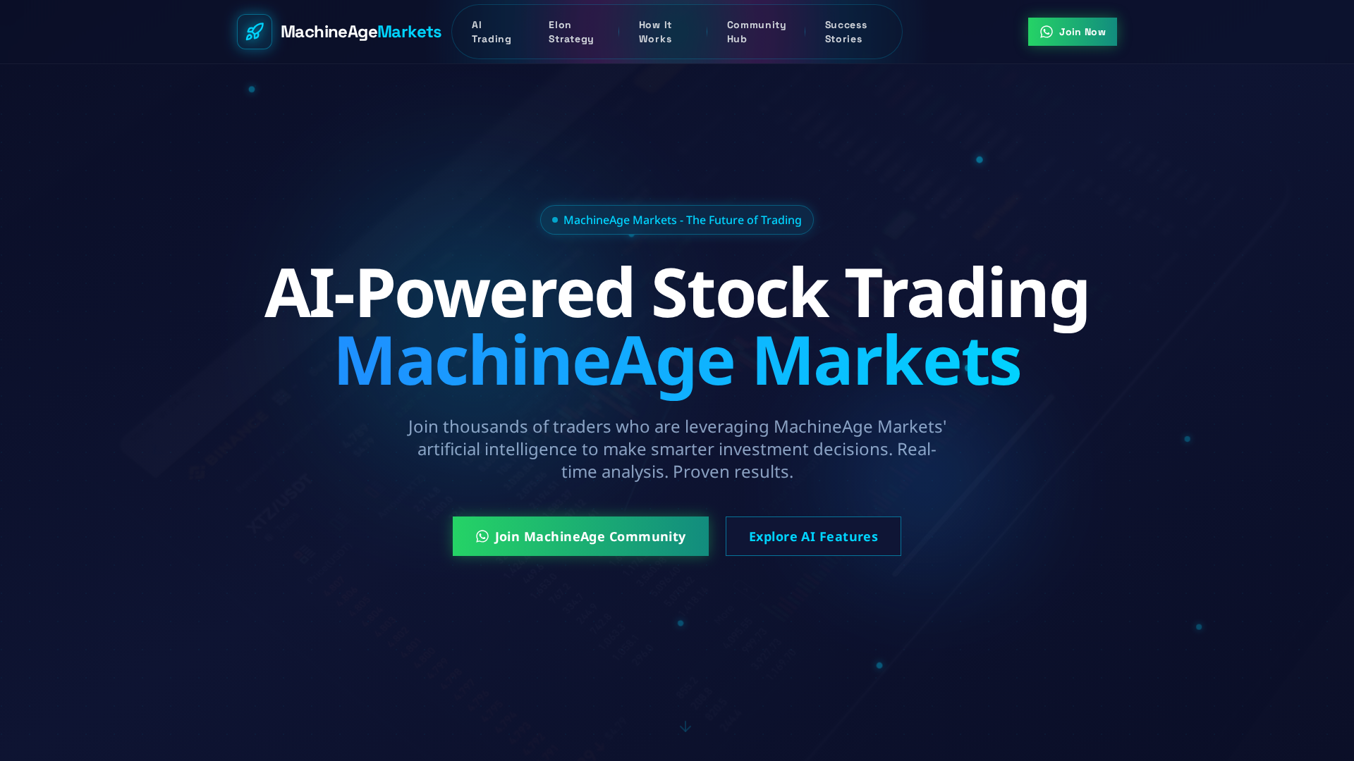 Screenshot of machineagemarketsai.online