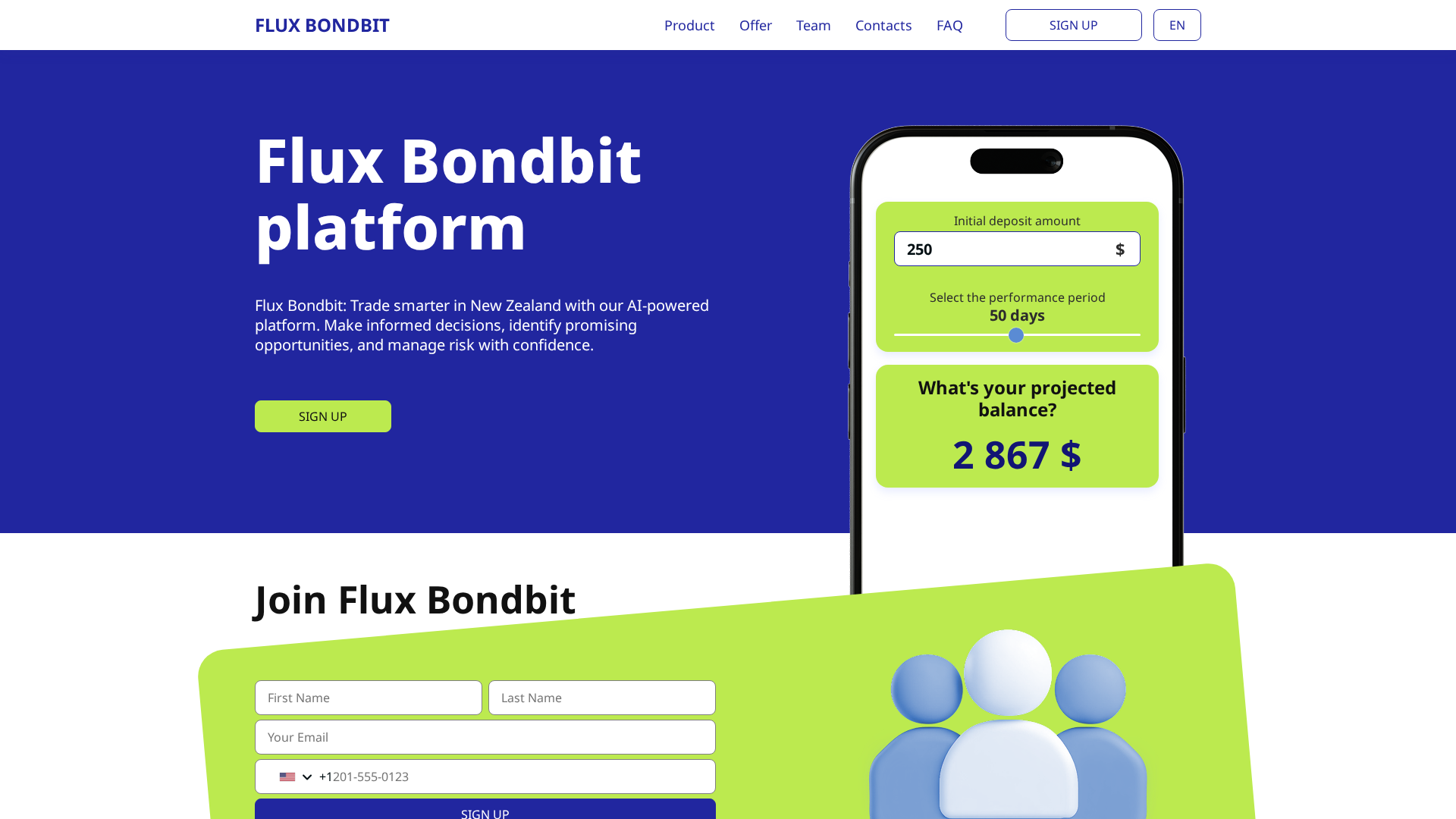 Screenshot of flux-bondbit.com