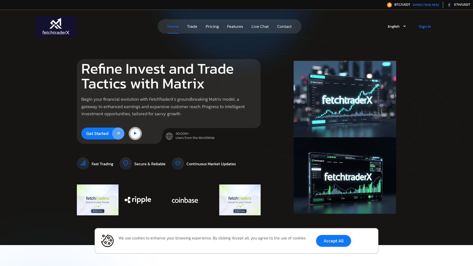 Screenshot of fetchtraderx.com