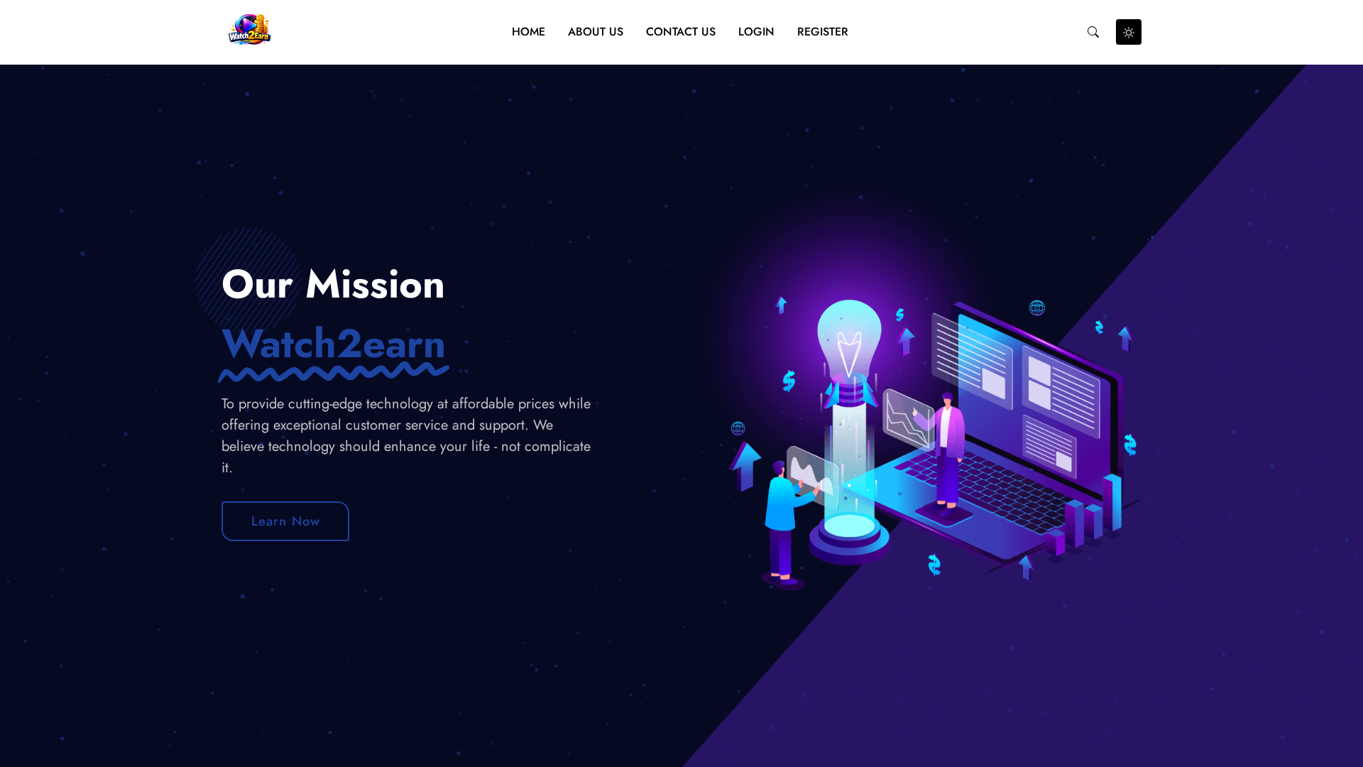 Screenshot of watch2earn.in