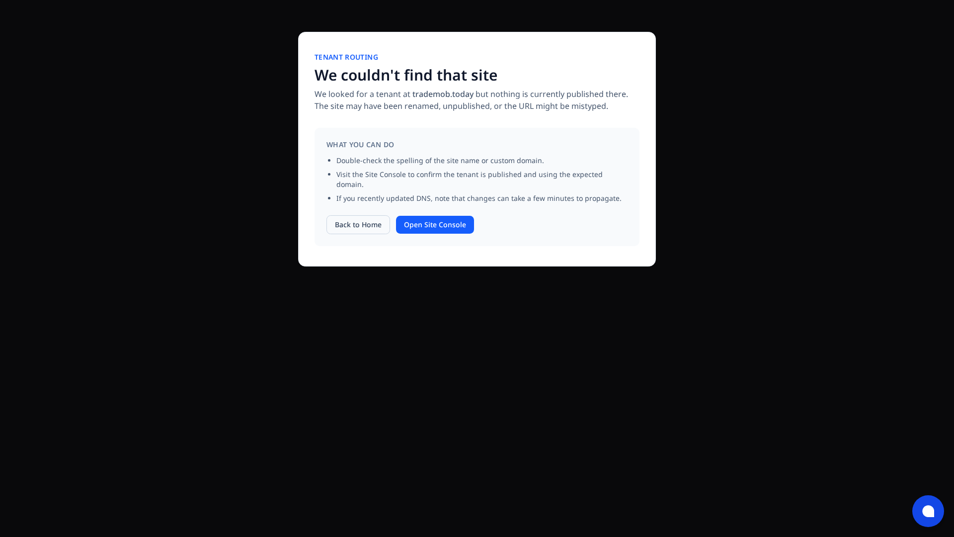 Screenshot of trademob.today