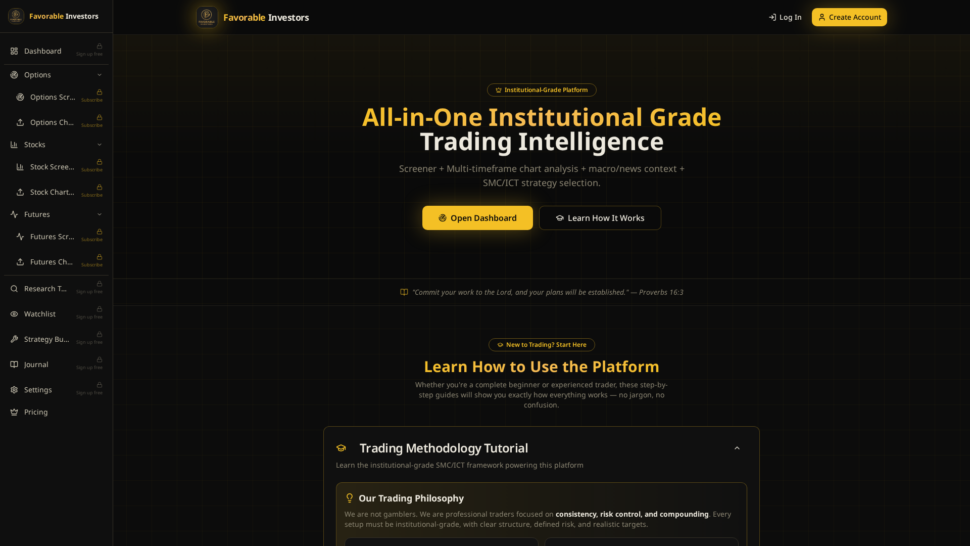 Screenshot of favorableinvestors.com