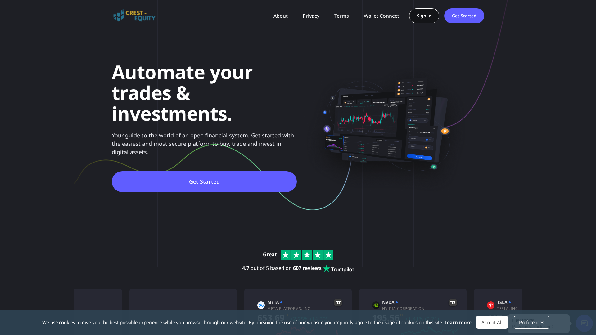 Screenshot of crestequity.info