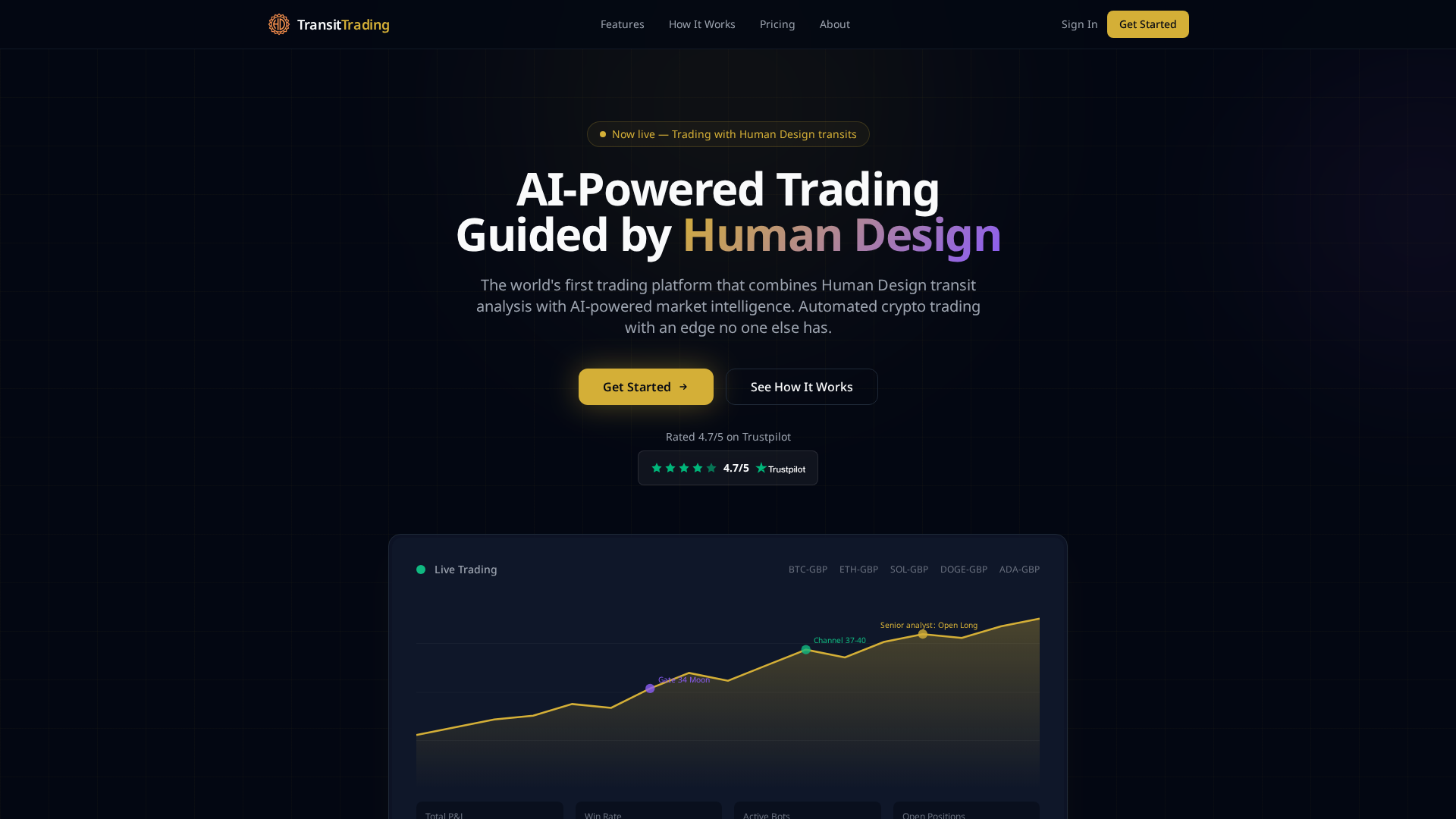 Screenshot of transit.trading