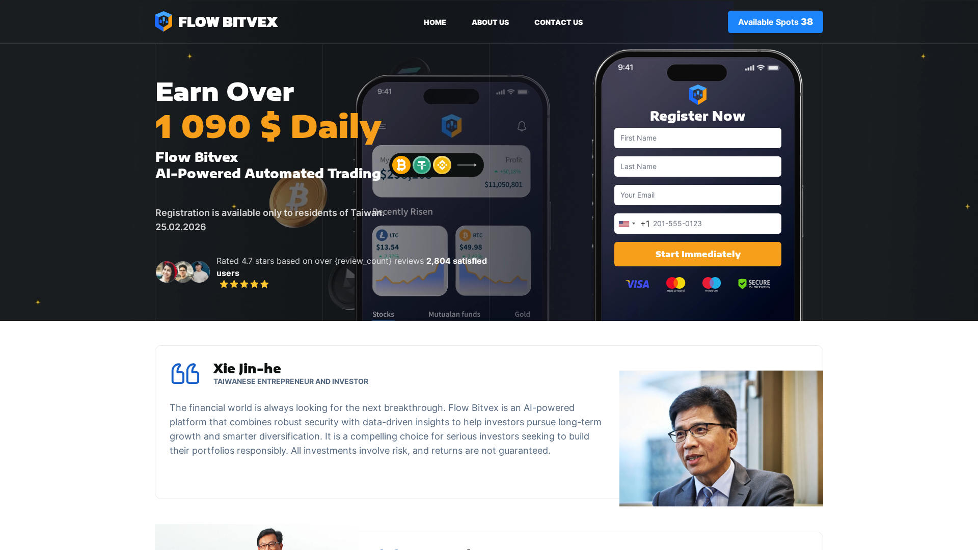 Screenshot of flow-bitvex.com