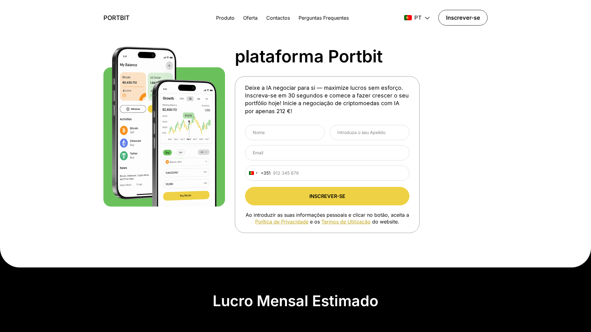 Screenshot of portbit.net