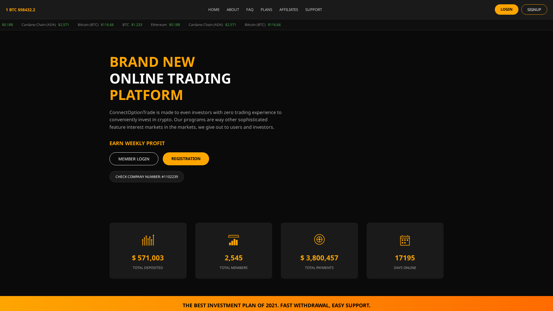 Screenshot of connectoptiontrades.com