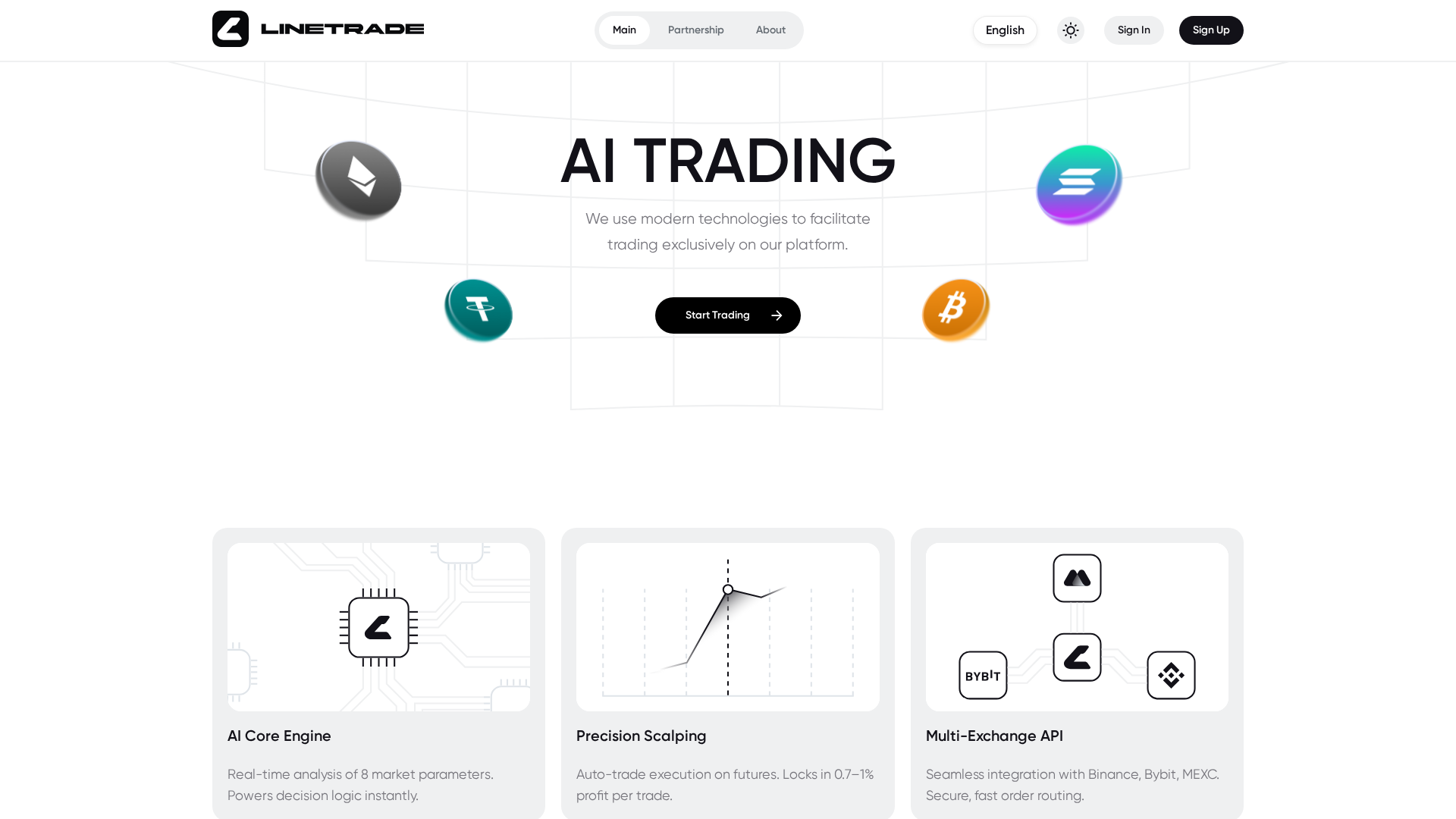 Screenshot of linetrade.io
