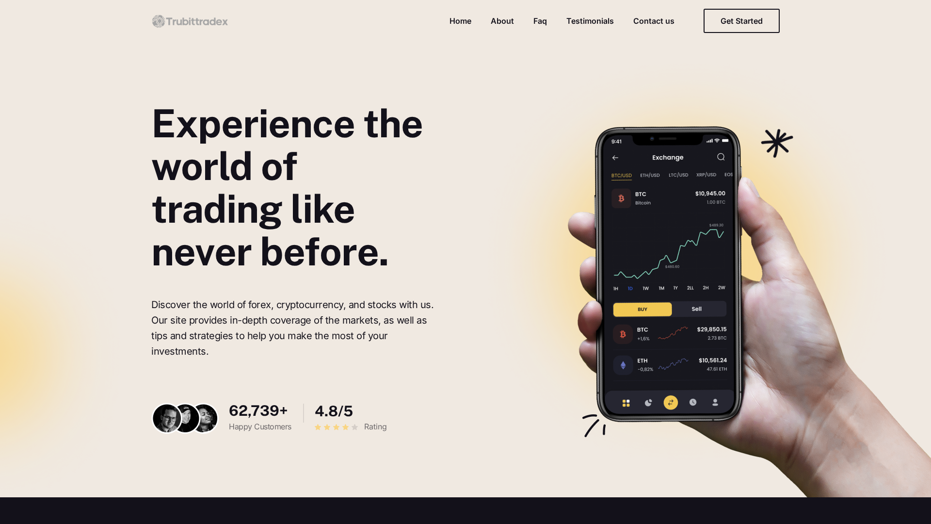 Screenshot of trubittradex.com
