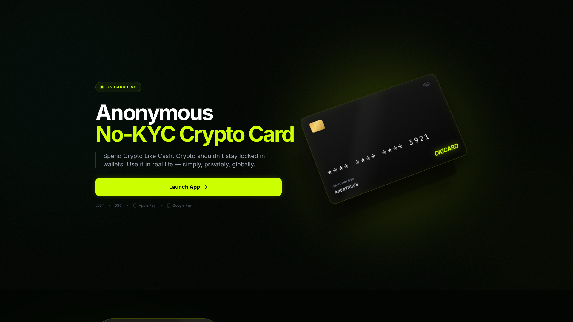 Screenshot of okicard.com