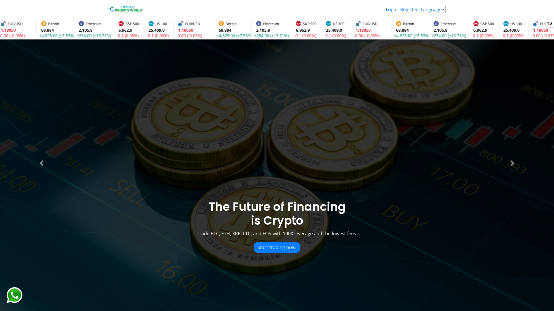 Screenshot of cryptoprofitsworld247.com