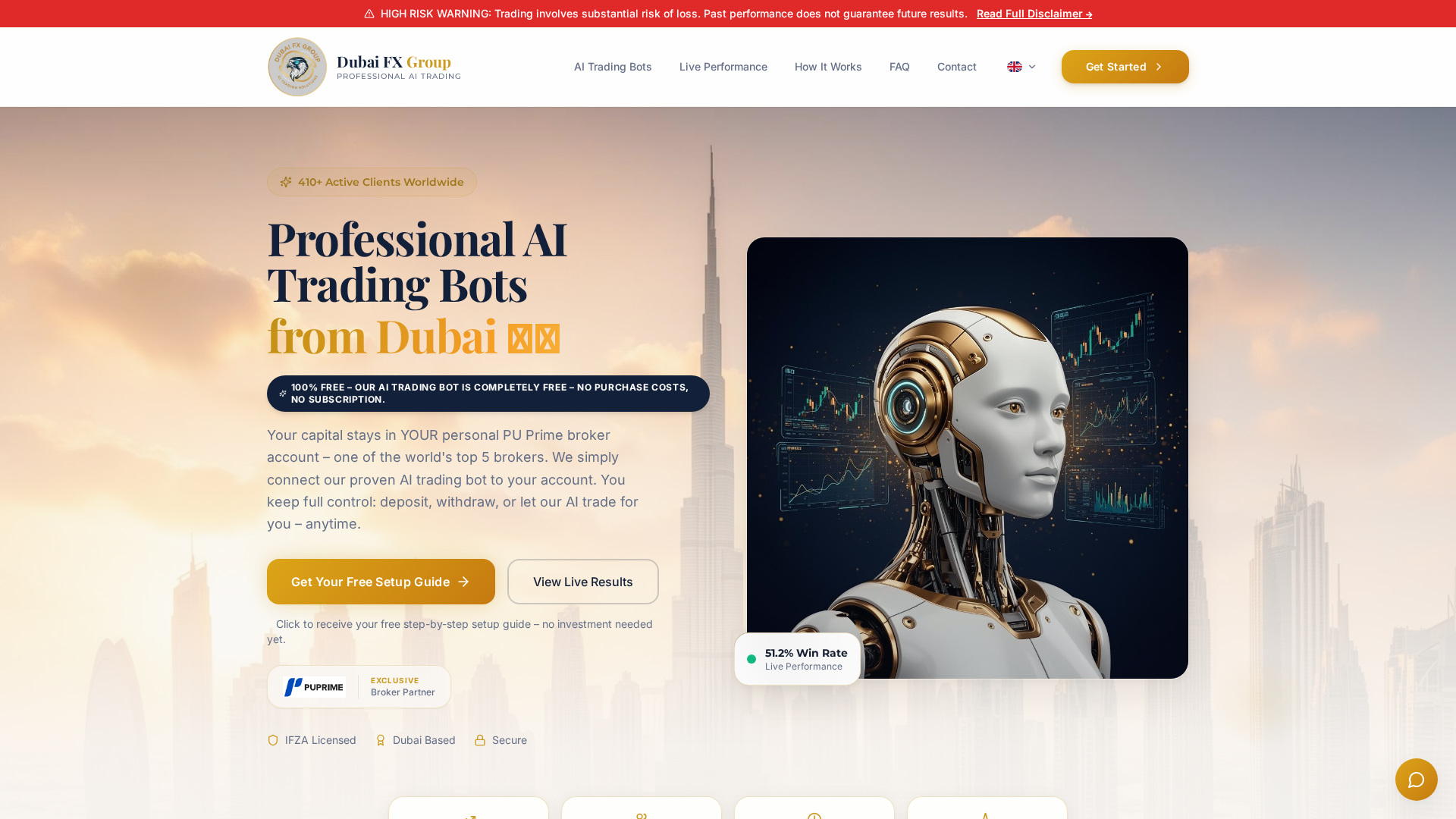 Screenshot of dubaifxgroup.com