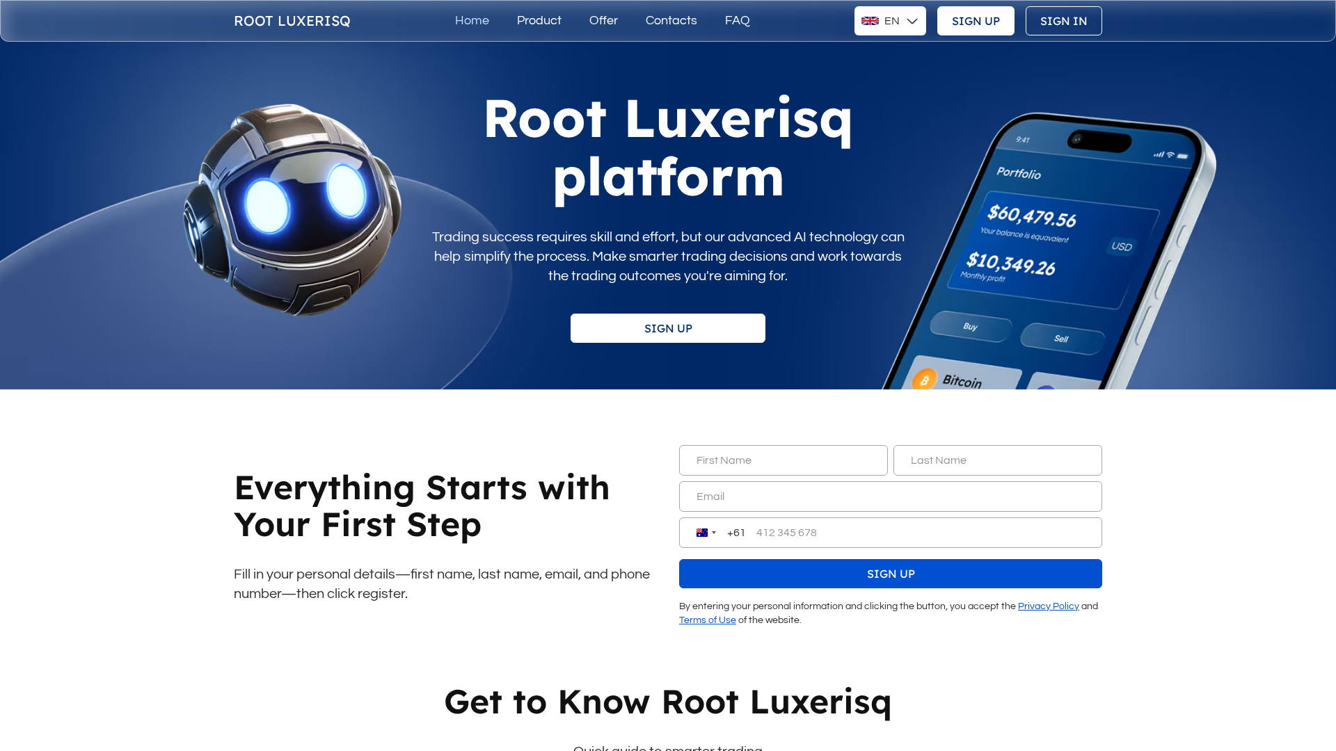 Screenshot of root-luxerisq.com