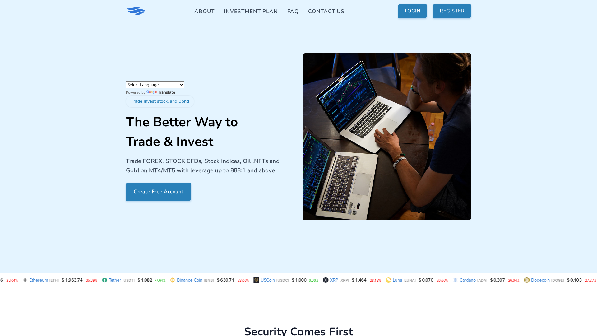 Screenshot of standfundmkt.com