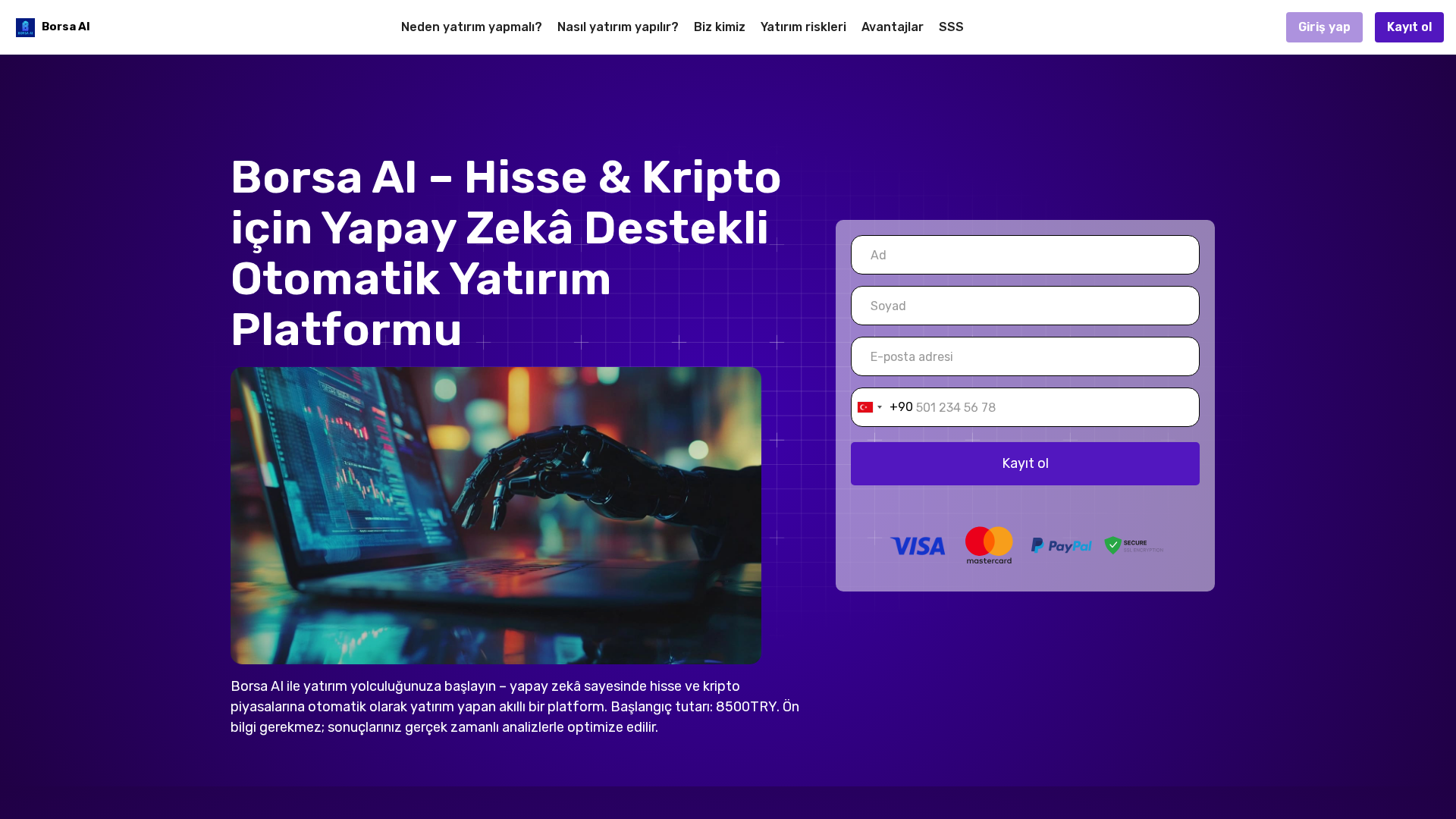 Screenshot of borsa-ai-official.org