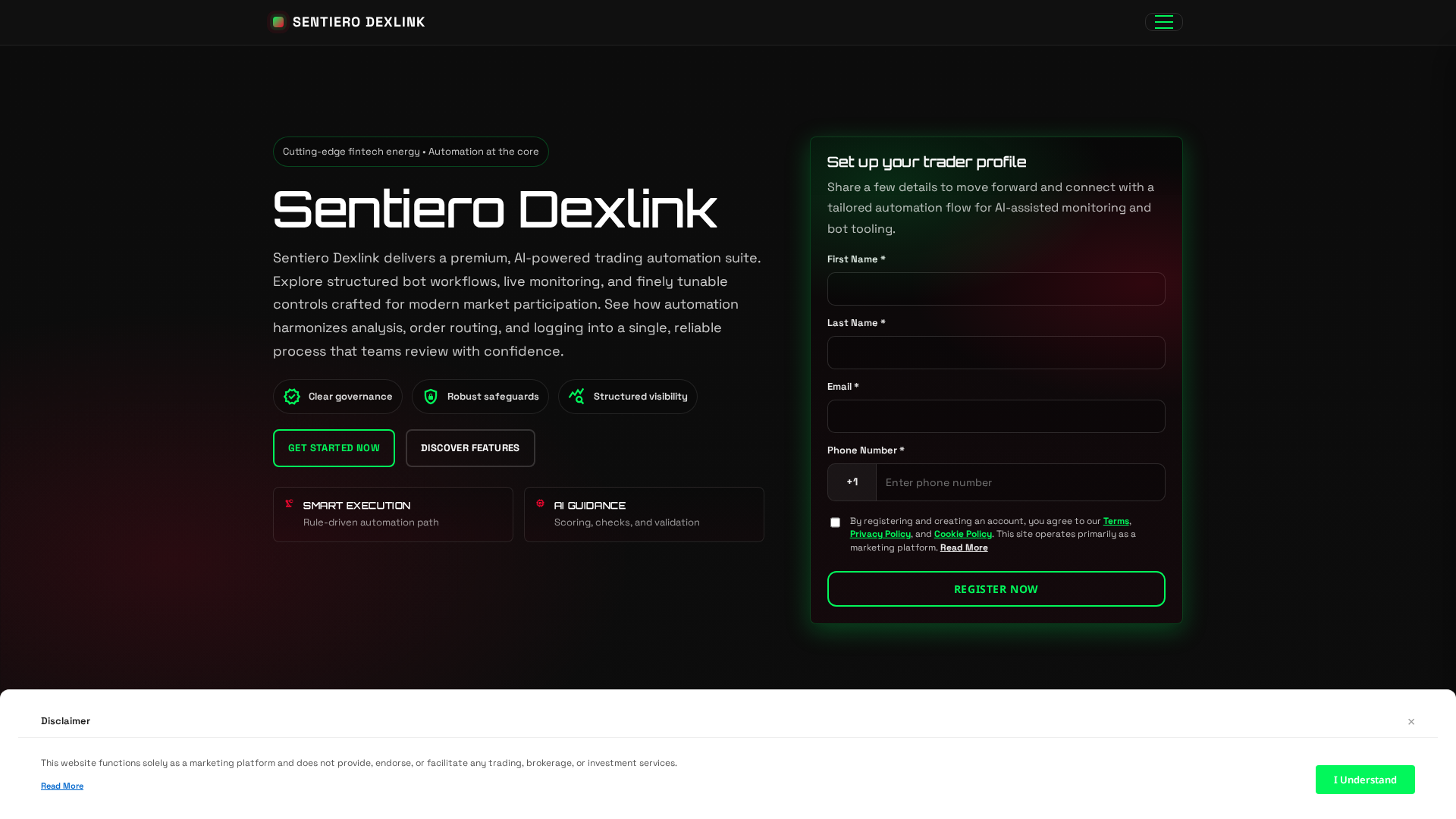 Screenshot of sentiero-dexlinktech.com