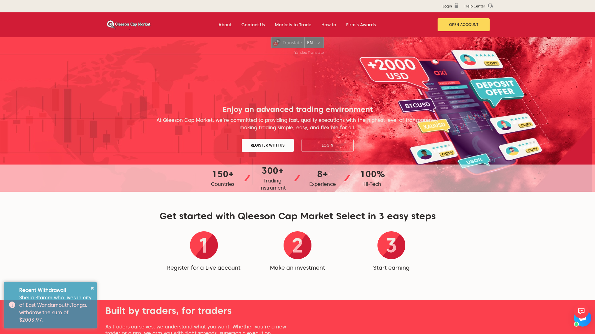 Screenshot of qleesoncapmarkets.com