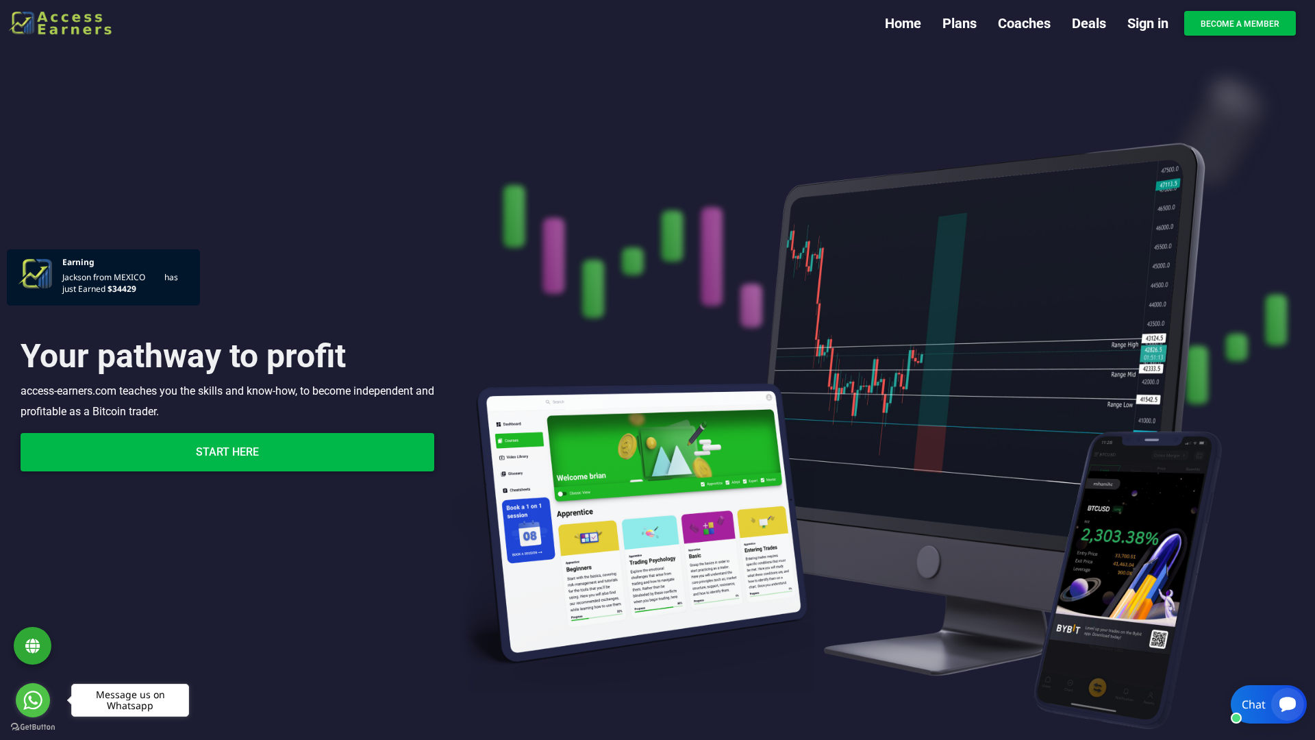 Screenshot of access-earners.com