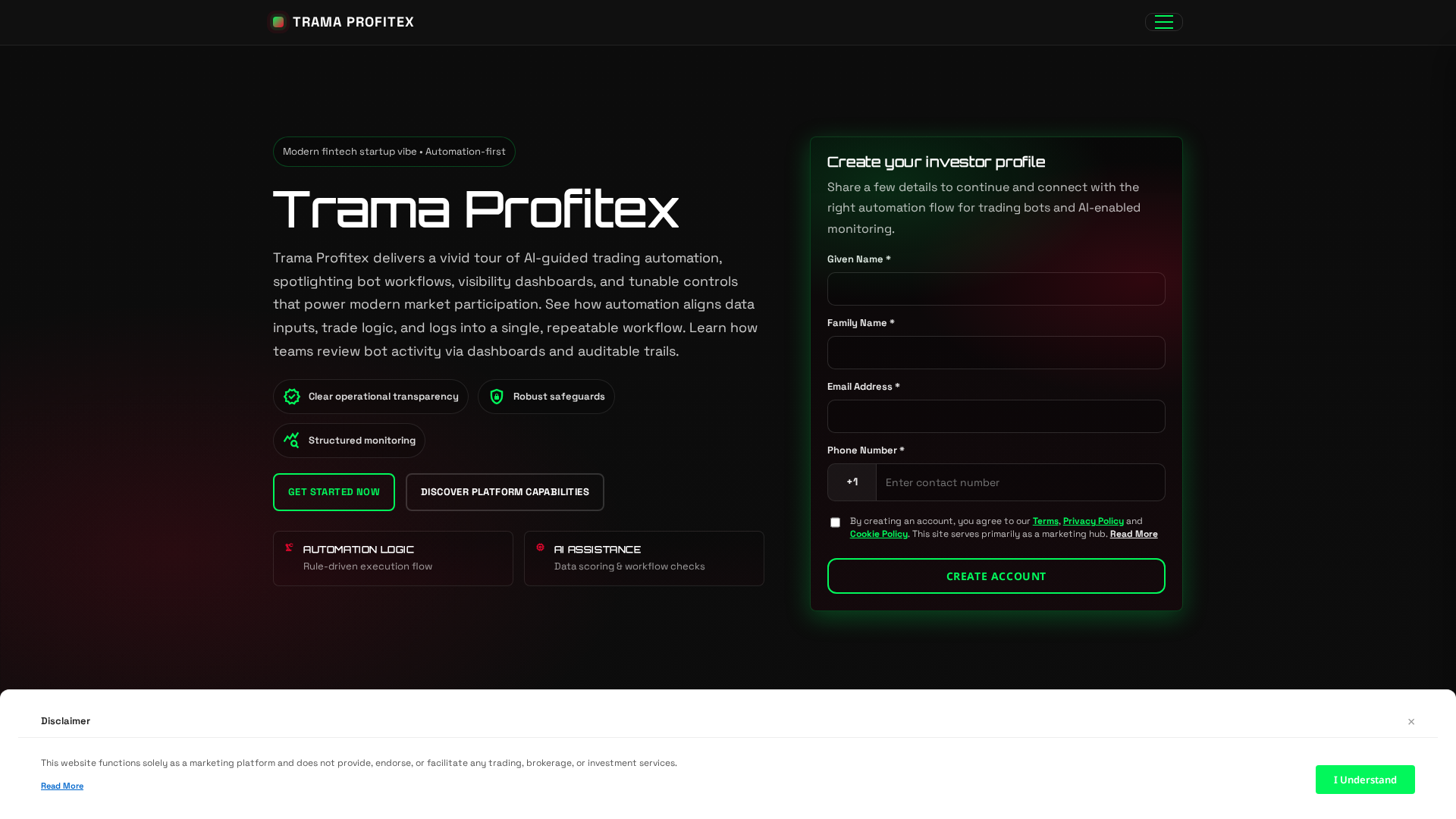 Screenshot of trama-profitex-software.com