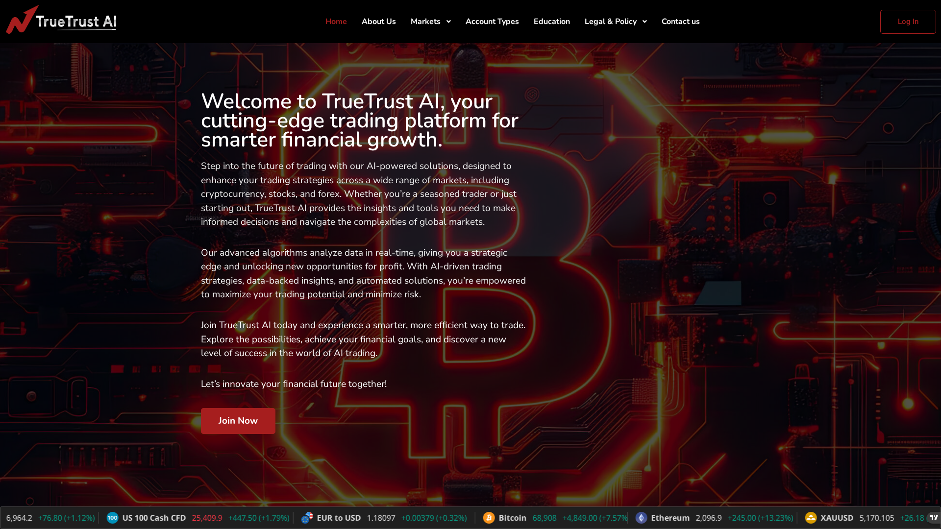 Screenshot of truetrust-ai.com