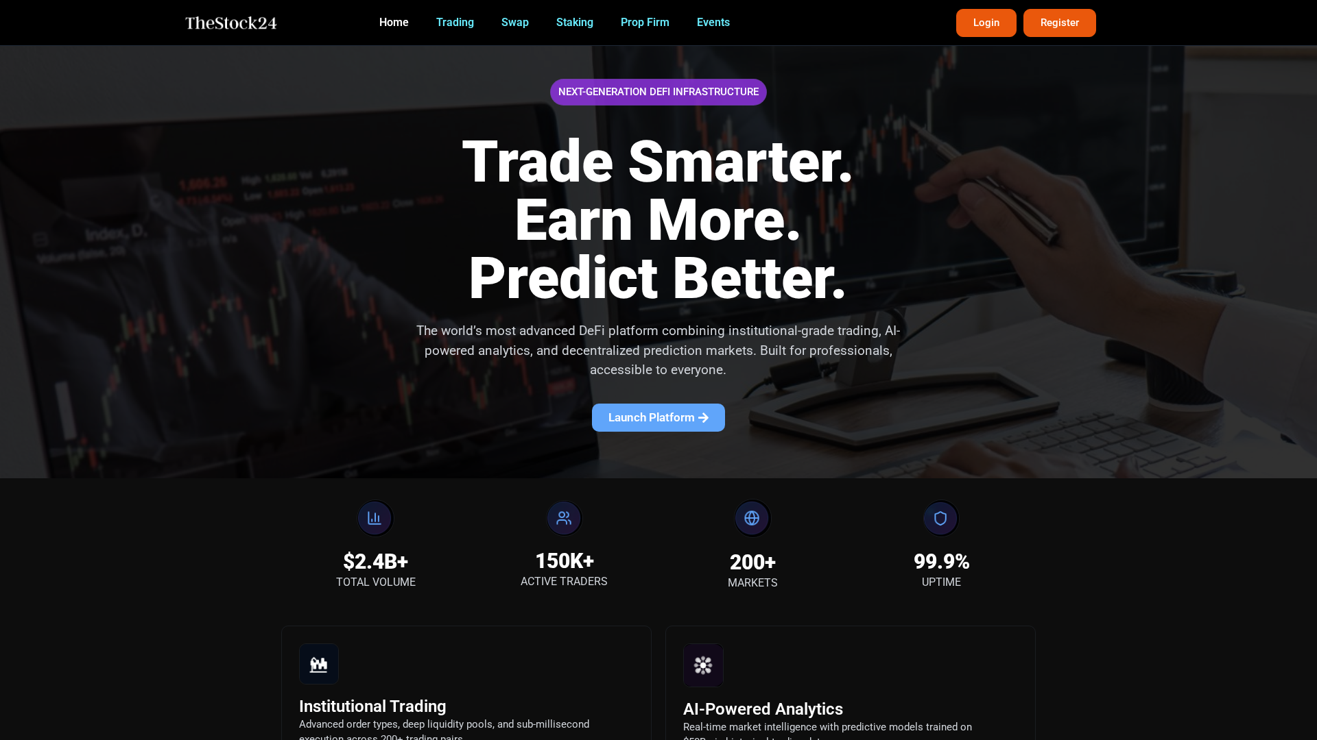 Screenshot of thestock24.com