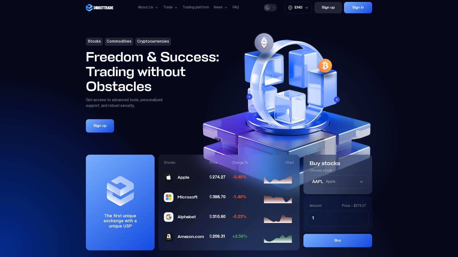 Screenshot of directtrade-group.com