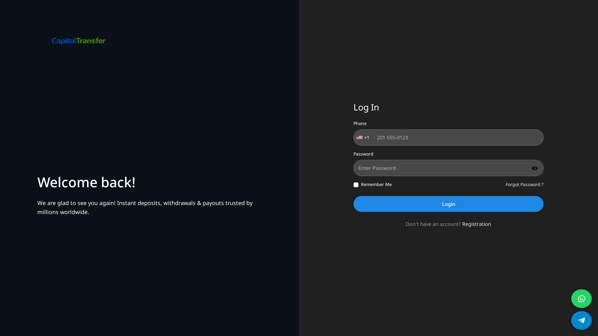 Screenshot of capitaltransfer.vip