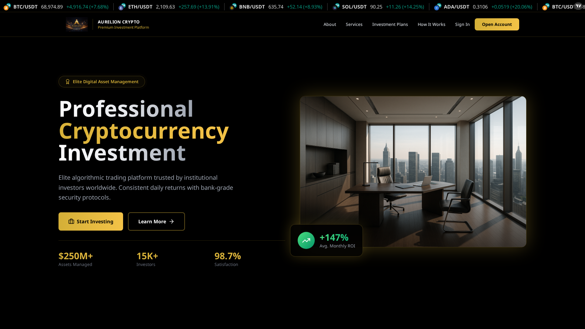 Screenshot of aurelioncrypto.xyz