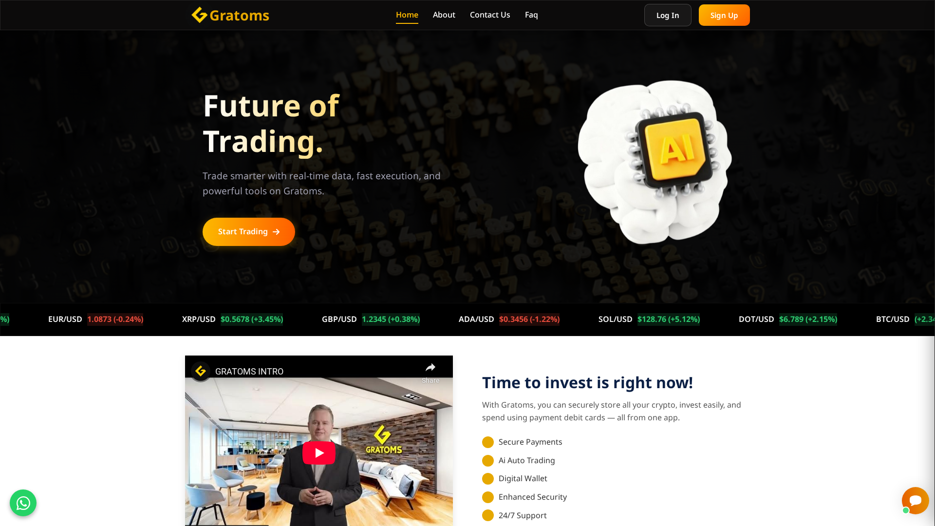 Screenshot of gratomstrade.com