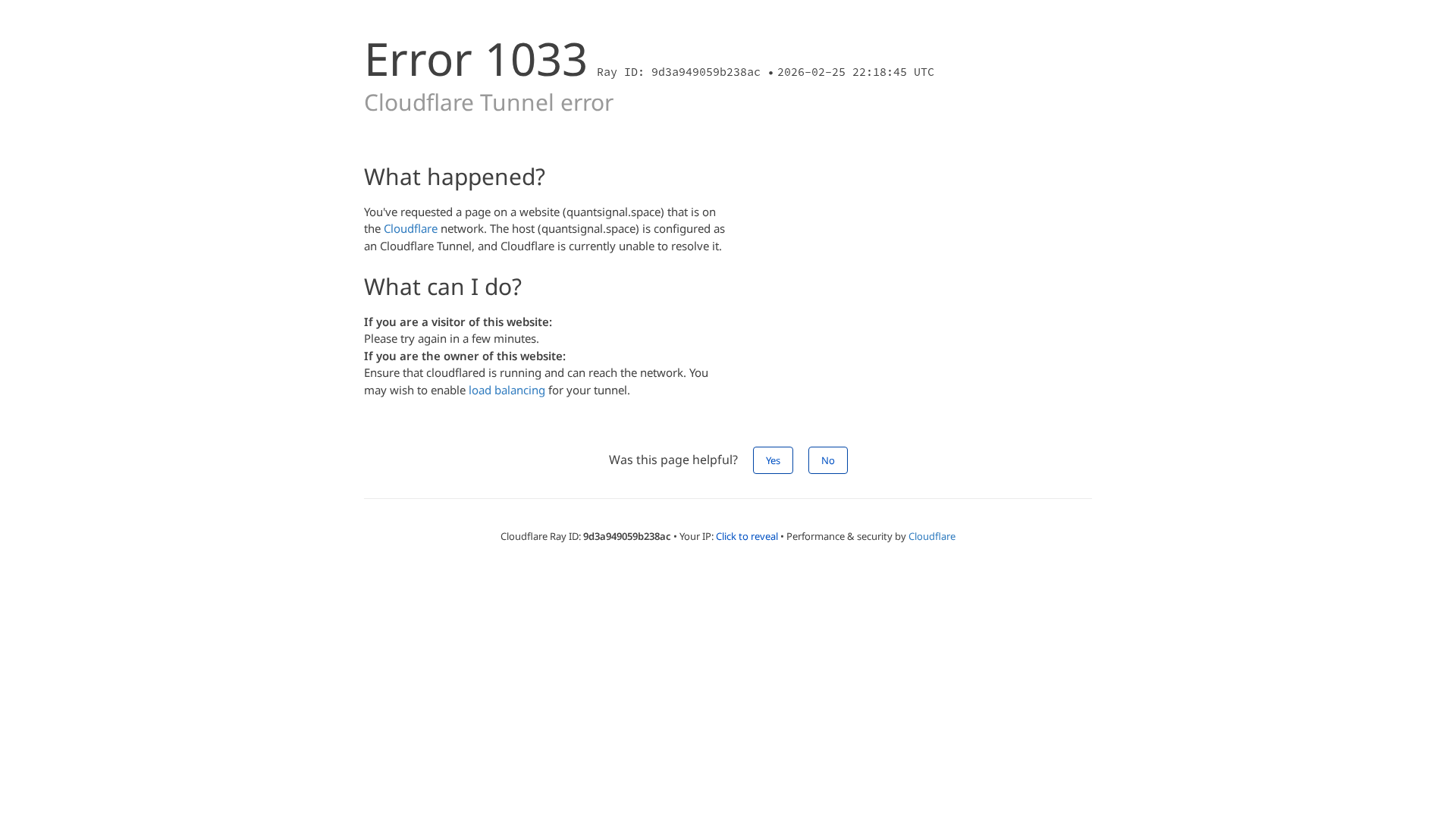 Screenshot of quantsignal.space