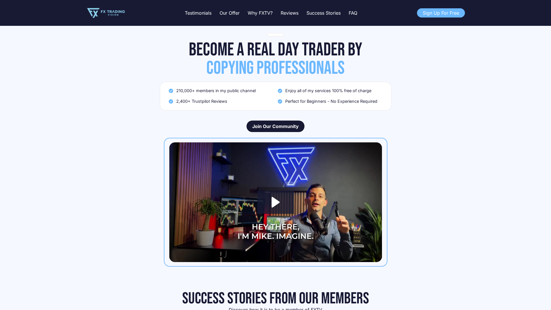 Screenshot of mikefxtv.com