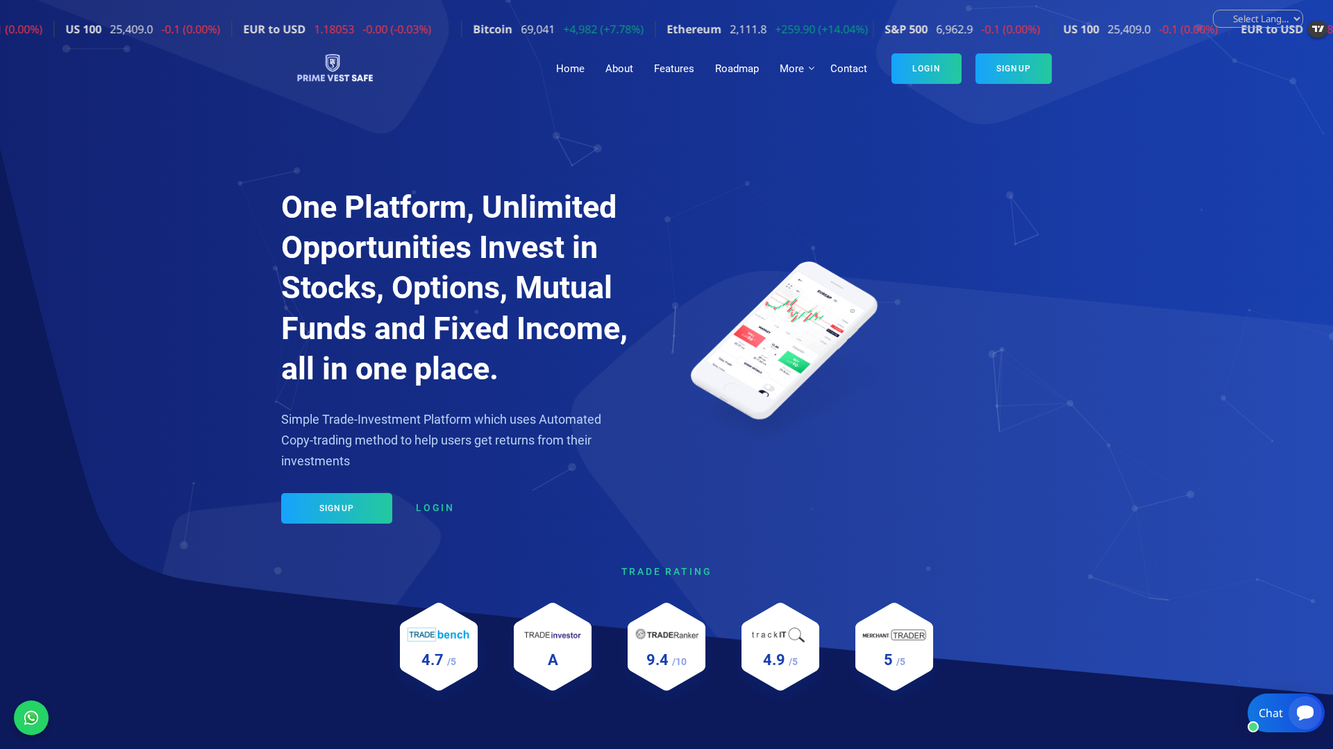 Screenshot of primevestsa.org