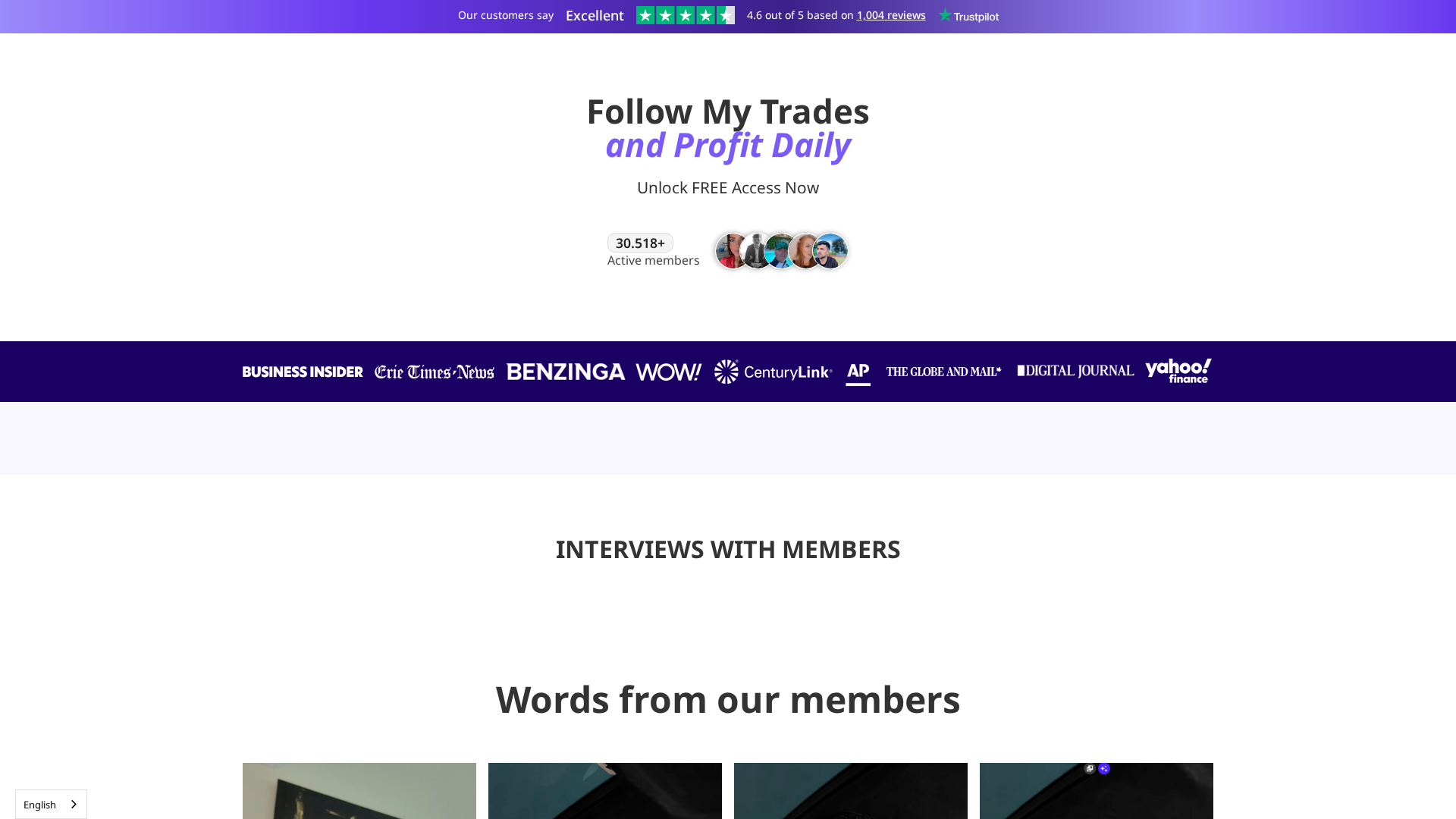 Screenshot of saadmnsestrading.com