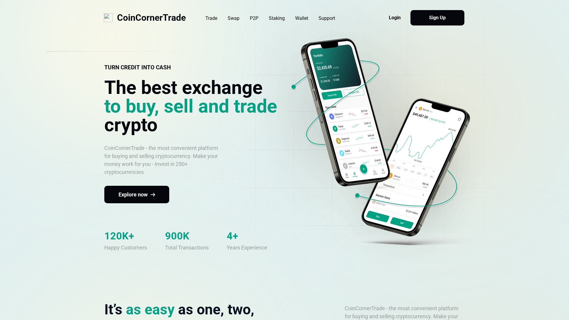Screenshot of coincorner.trade
