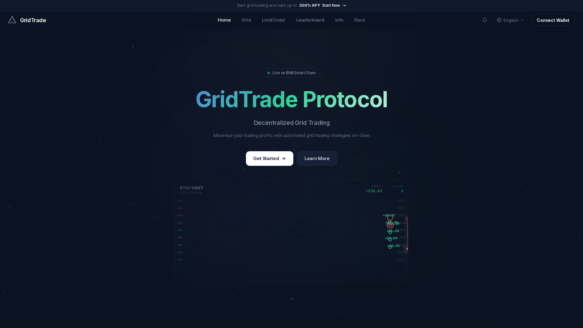Screenshot of gridtrade.xyz