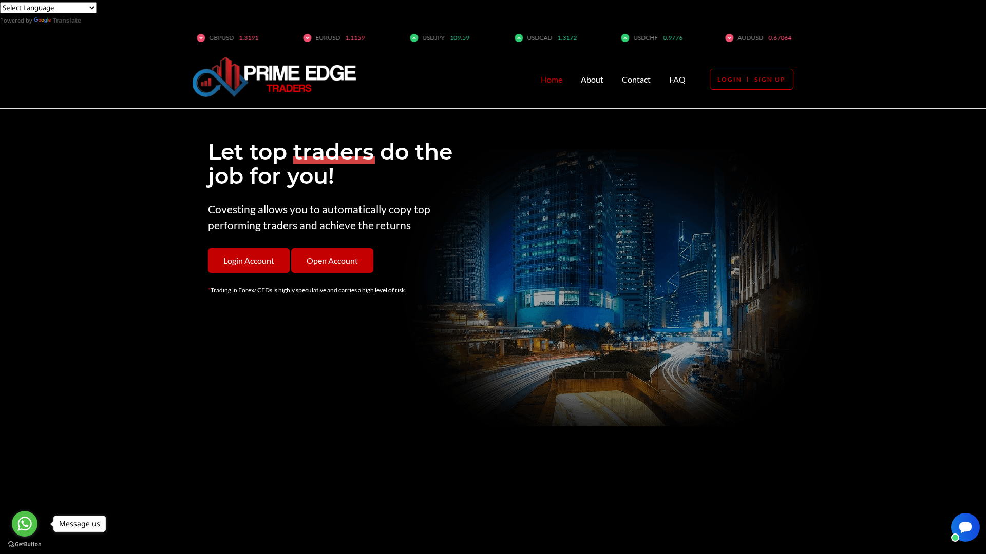 Screenshot of primeedgetraders.live