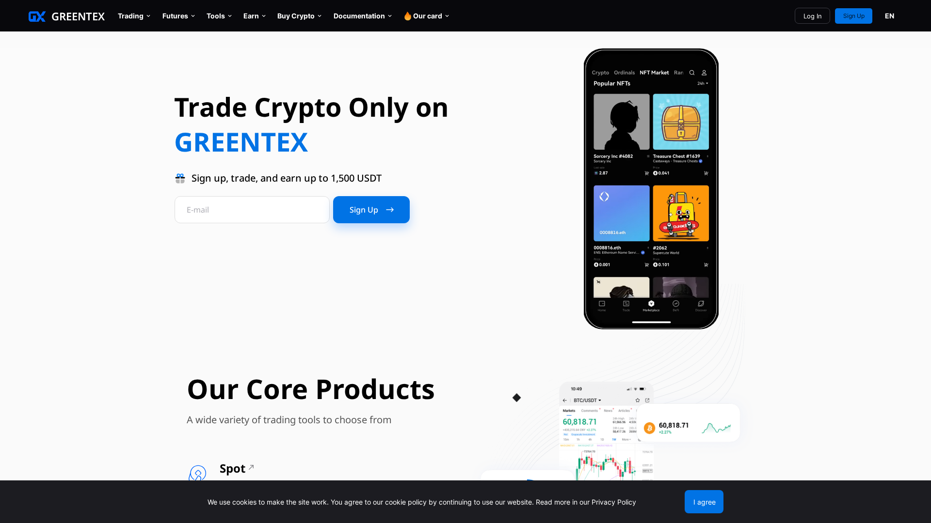 Screenshot of greentex.io
