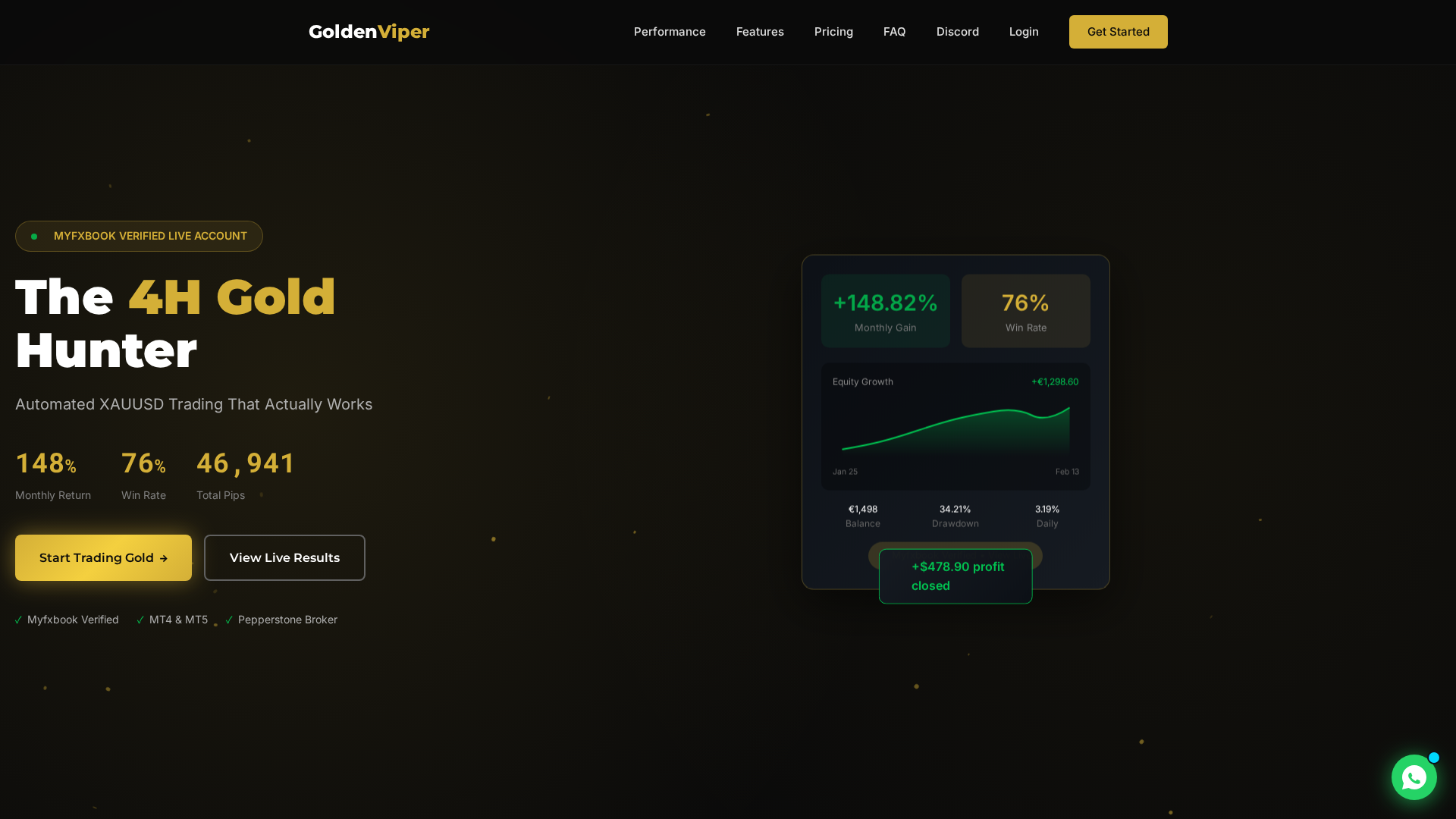 Screenshot of goldenviperea.com