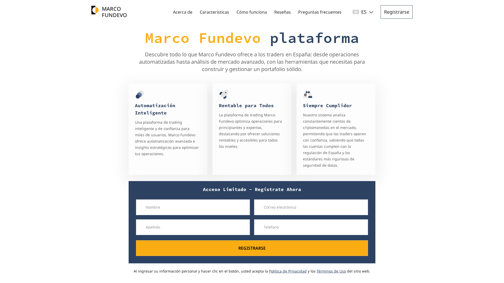 Screenshot of marco-fundevo.com
