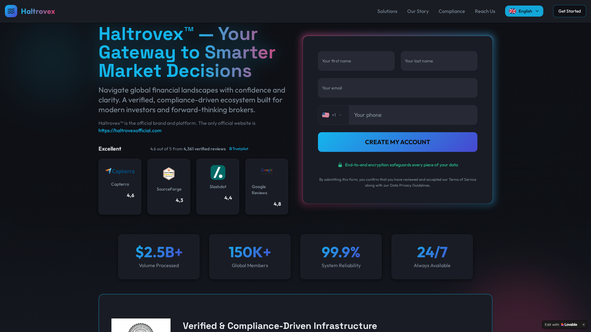 Screenshot of haltrovexofficial.com