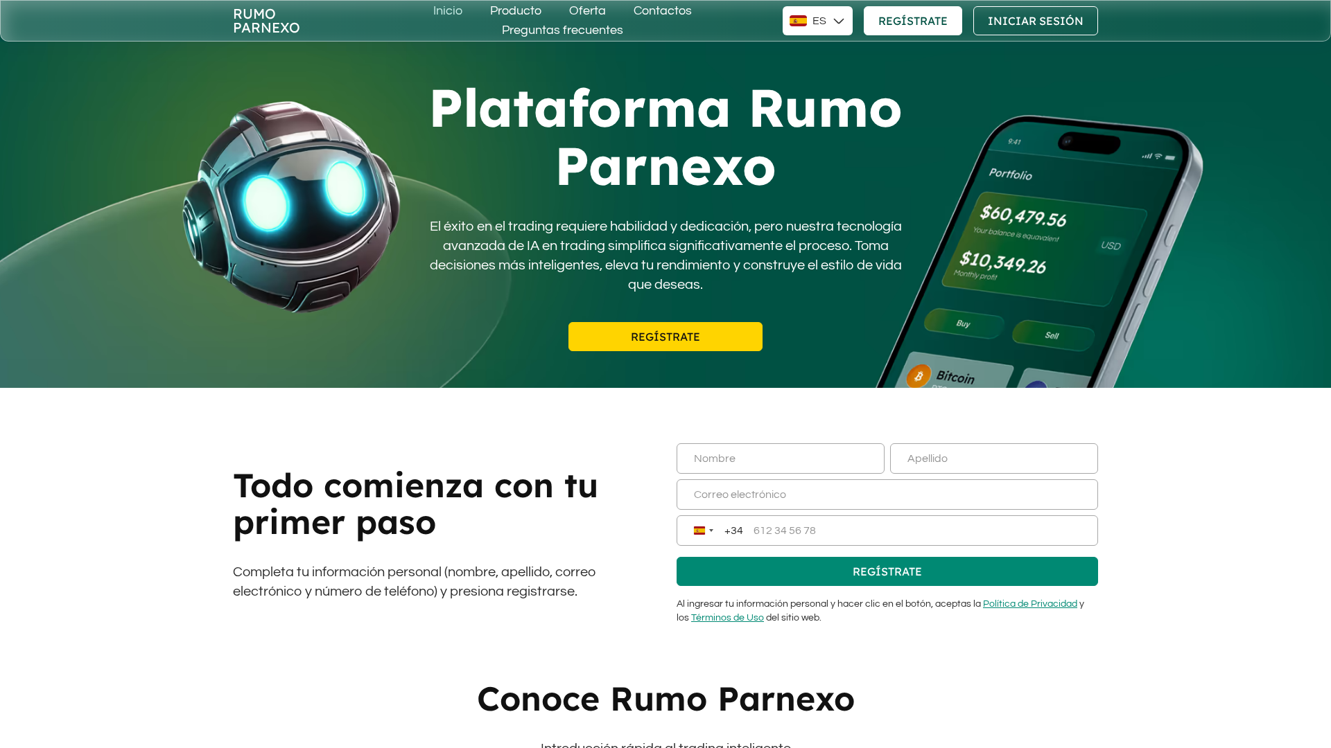 Screenshot of rumo-parnexo.com