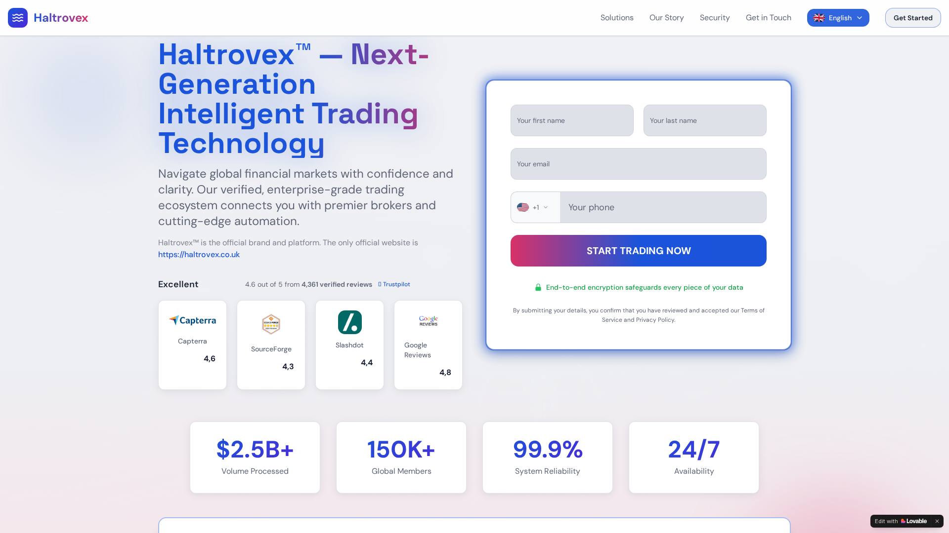 Screenshot of haltrovex.co.uk