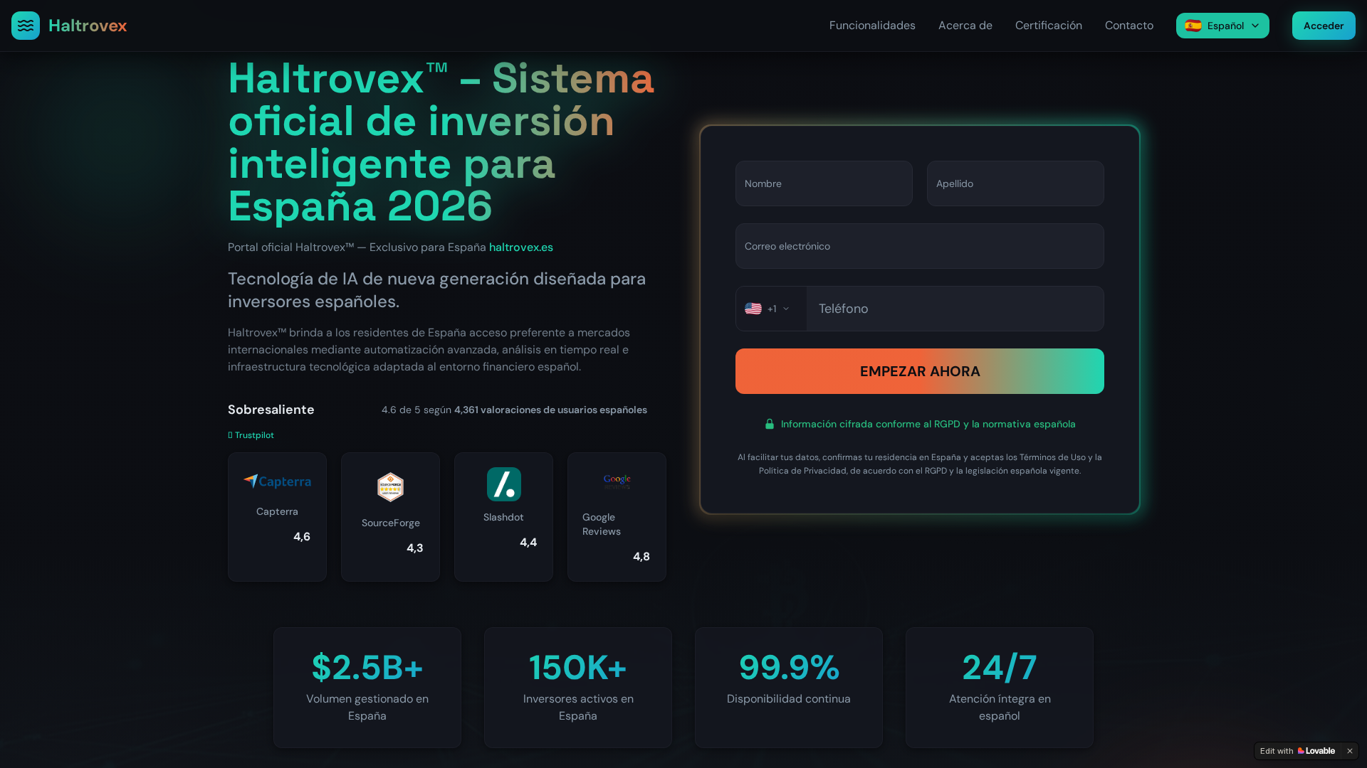 Screenshot of haltrovex.es