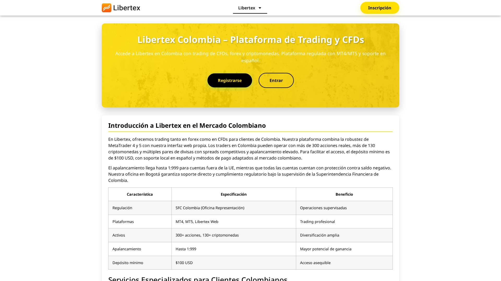 Screenshot of limarket-colombia.com