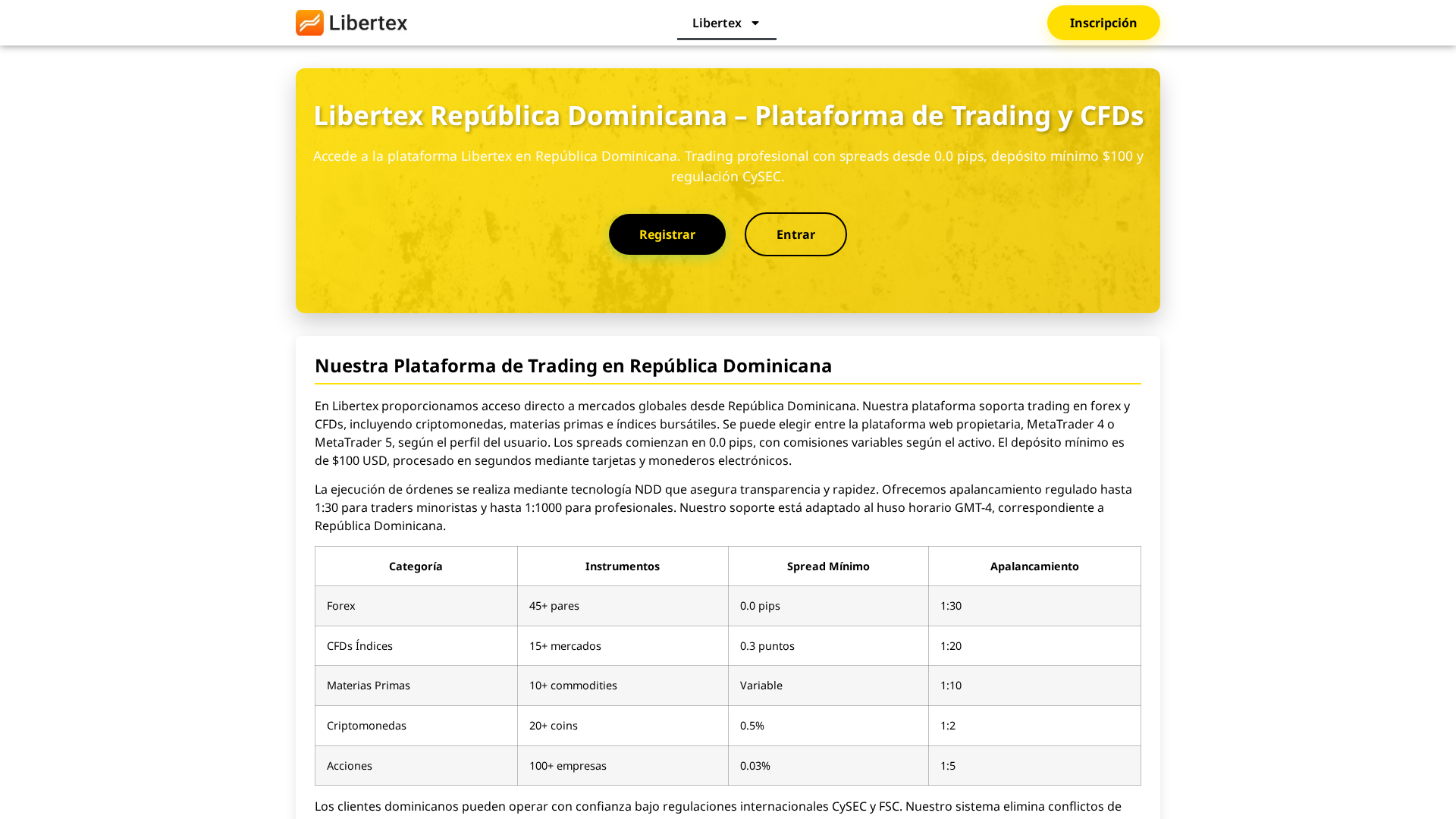 Screenshot of libtrade-do.com
