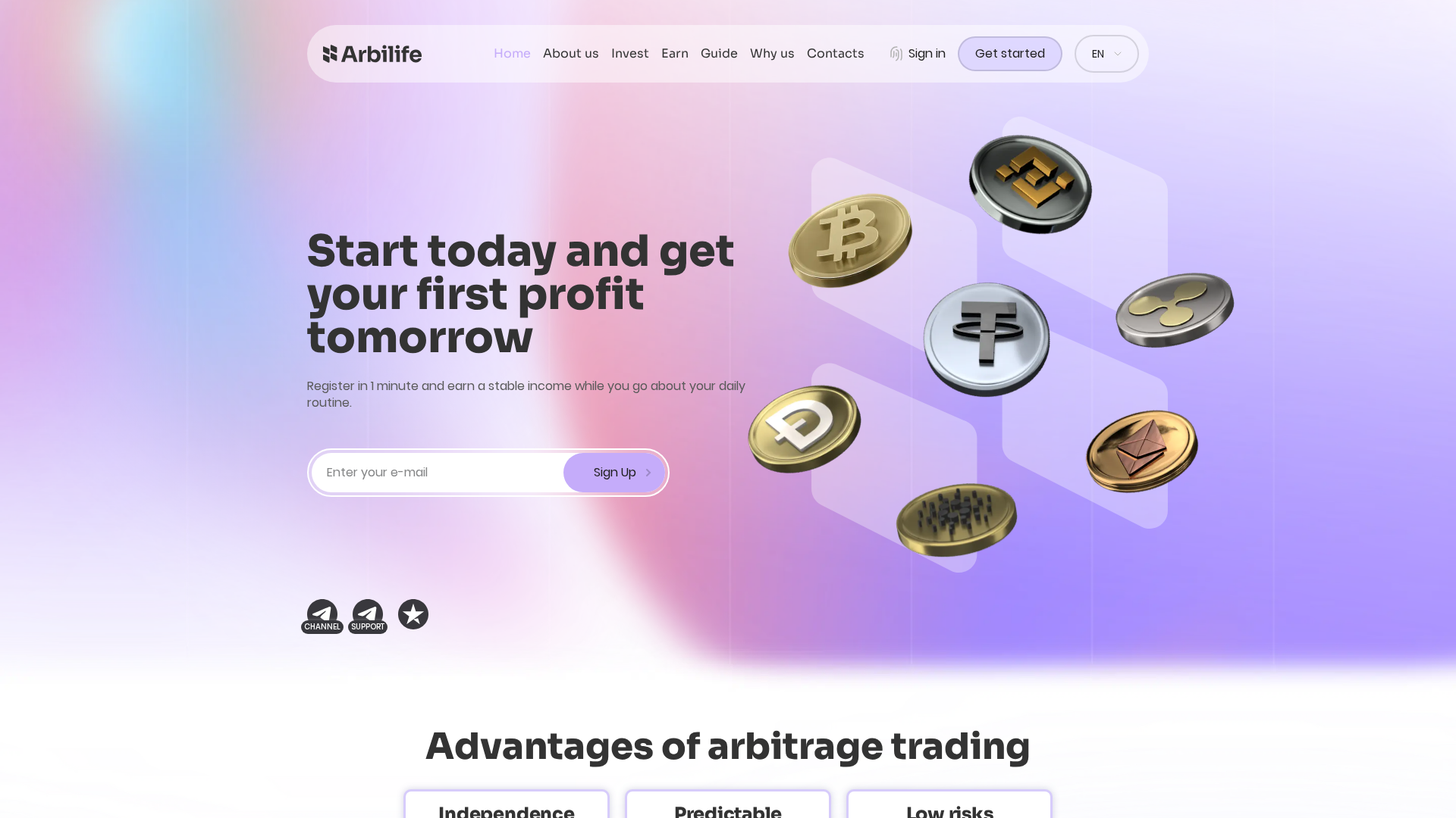 Screenshot of arbilife.com